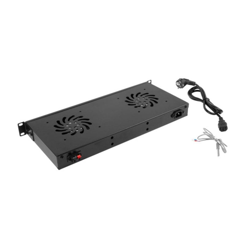 lanberg AK-1502-B Panneau de Ventilateur Black avec Ventilateur Intégré et 2 Ventilateurs