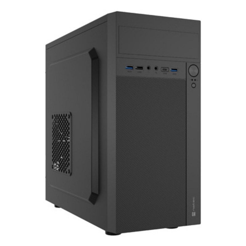 natec Boîtier NATEC Helix USB C Mini Tower PC Black micro ATX Mini-ITX 180mm x 390mm x 366mm
