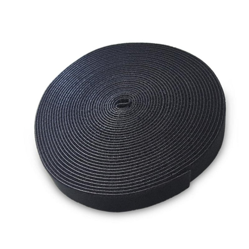 savio Passacâble Savio OC-01 B Velcro 10 m Black pour bureau ou mur
