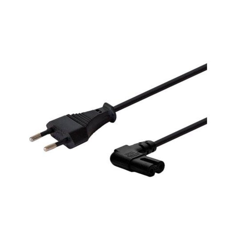 savio Câble Savio CL-144 3 m Black 2 broches mâle mâle coudé IEC Type E 250 V