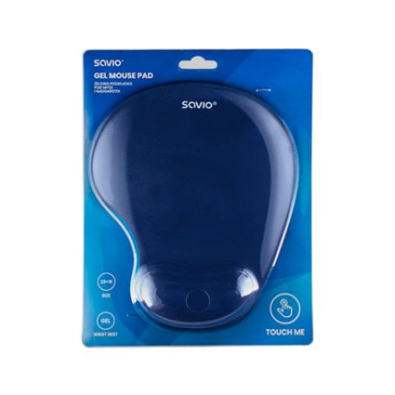 savio Tapis de souris Savio MP-01NB Gel Blue 230 x 190 x 3 mm Repose-poignet Base antidérapante
