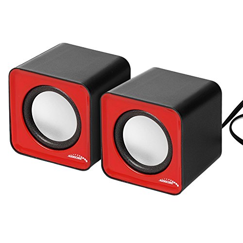 Audiocore AC870 APT-X Haut-parleurs stéréo compactes 2.0 Watts PC 2x3 RMS Rouge (AC870 R)