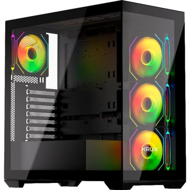 krux Caja PC Krux EXO Torre Midi ATX 4 Ventilateurs ARGB