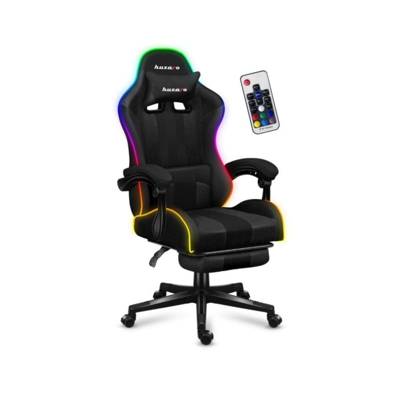 huzaro Chaise gaming Huzaro FORCE 4.7 Black acier dossier inclinable 140 kg lumière