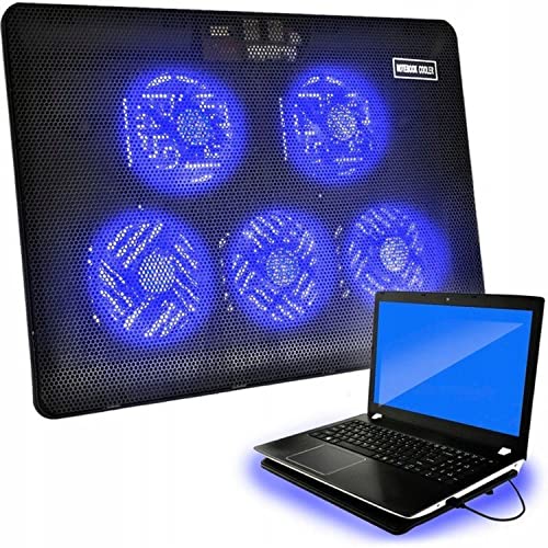 Retoo Refroidisseur D'ordinateur Portable Base de Coussin de Refroidissement Grand Ventilateur Support USB pour Ordinateur PS3 PS4 PS5 Xbox One Portable Noir avec Ventilateurs Super