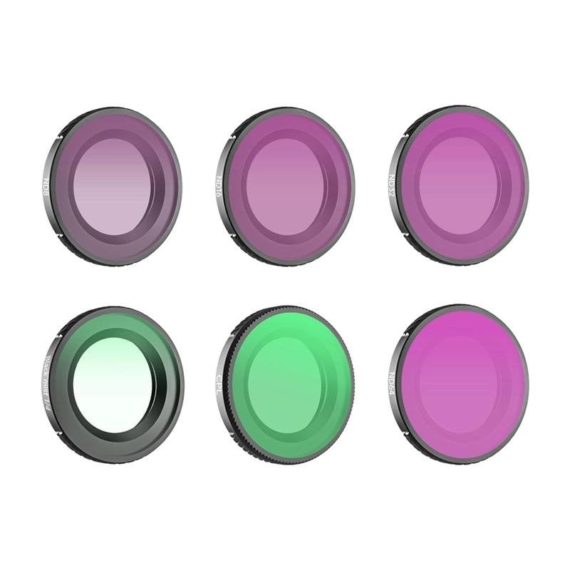sunnylife Set de Filtres Sunnylife pour Osmo Nano 1 4 Black Mist CPL ND8 ND16 ND32 ND64