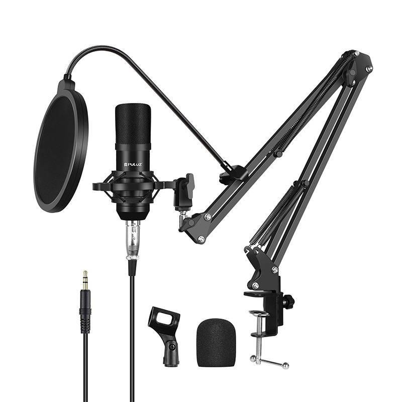 puluz Microphone Puluz PU612B USB unidirectionnel avec filtre antipop et accessoires