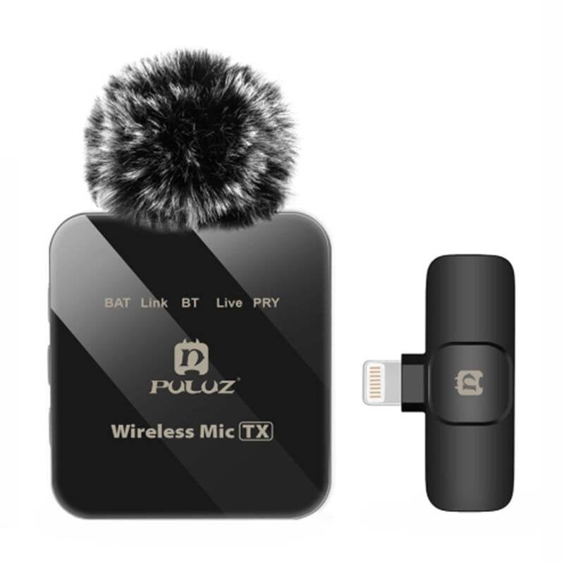 puluz Microphone Puluz PU647B sans fil lavalier avec connexion Lightning et réduction ENC