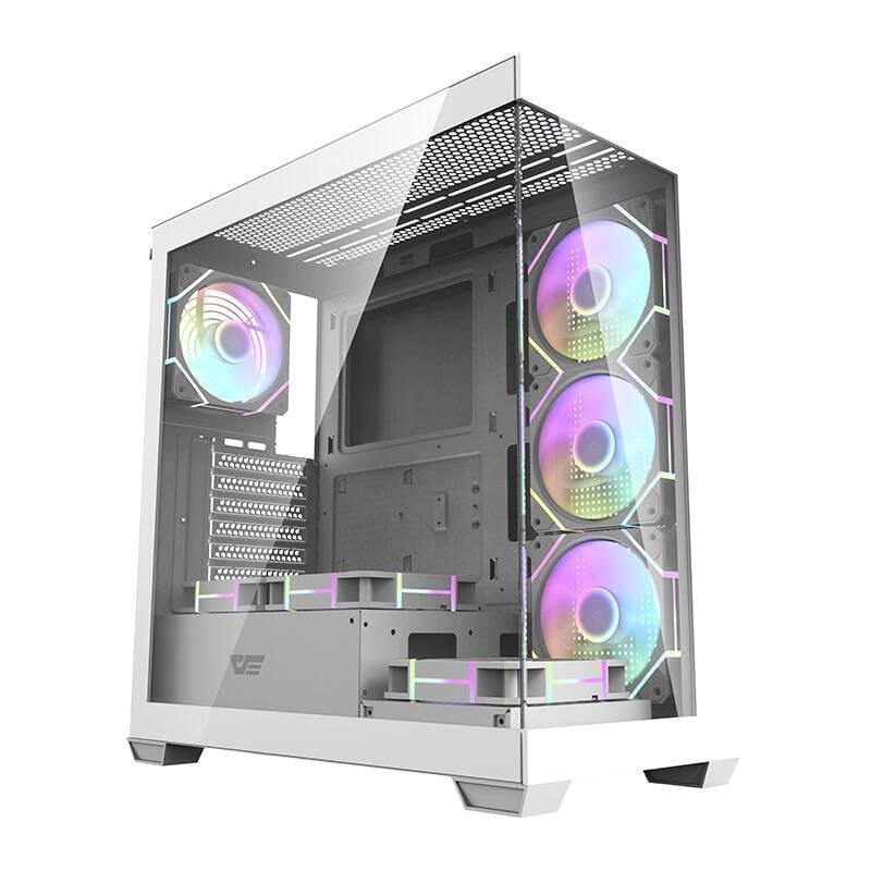 darkflash Boîtier PC Darkflash DS900 White avec 7 Ventilateurs ARGB
