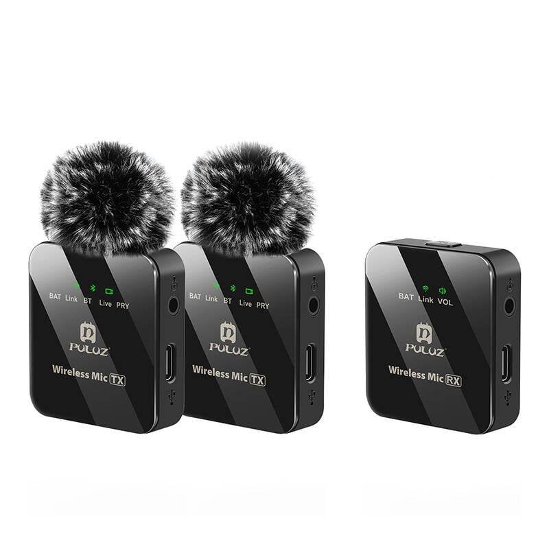 puluz Microphone Puluz PU3154B lavalier sans fil omnidirectionnel avec réduction de bruit