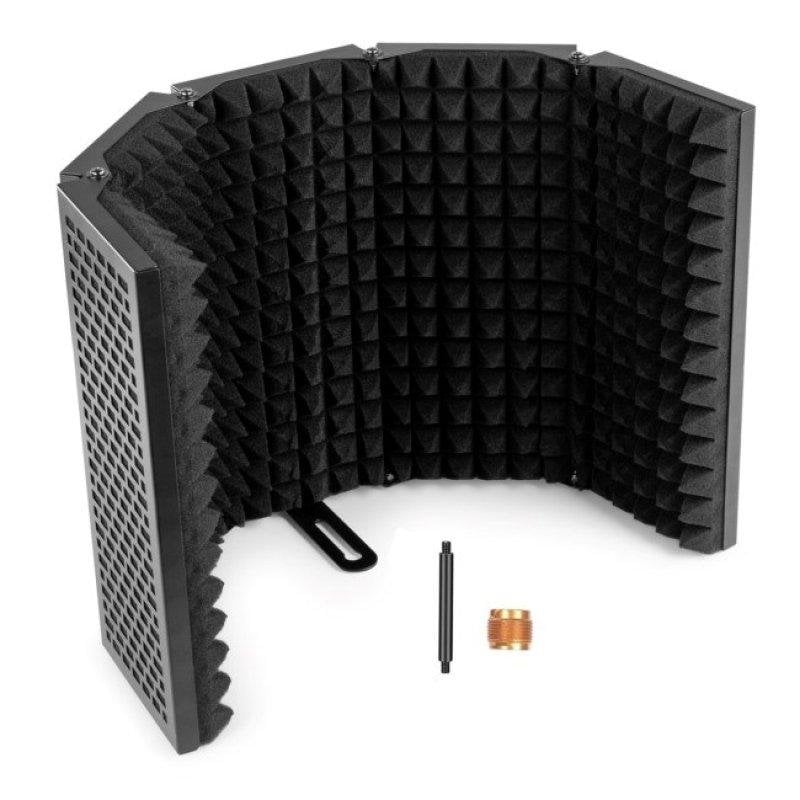Sedna Cabine acoustique portable Sedna pour studio, mousse acoustique, adaptateur inclus, Black