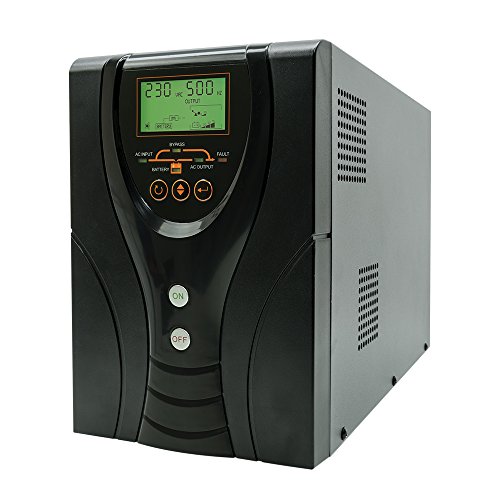 UPS de Secours, Alimentation sans Interruption, Onduleur SilverCloud 850VA, Onde sinusoïdale Pure, 850 VA 600 W, Fonction AVR, 2 Prises de Courant Schuko