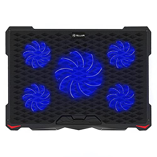 TELLUR Base de Refroidissement Basic, 17.3'', 5 Ventilateurs, LED, 2USB, Noir (17.3 )