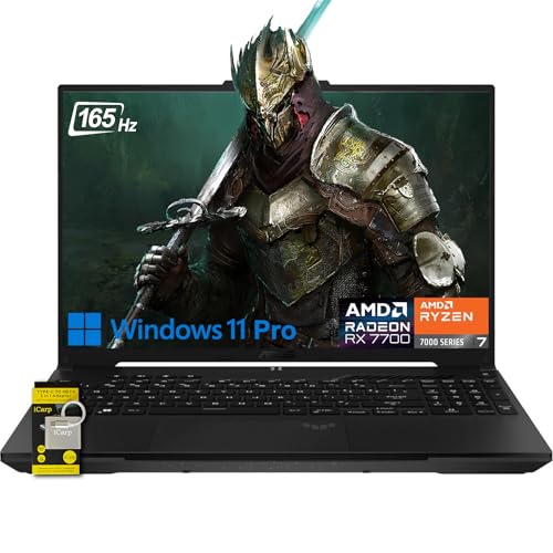 Asus TUF Gaming A16 Ordinateur portable 16 WUXGA 165 Hz 7 ms 100 sRGB AMD Octa-core Ryzen 7 7735HS 64 Go de RAM 2 To SSD AMD Radeon RX 7700S 8 Go ( RTX4060) Rétroéclairé USB-C USB4 Charge rapide