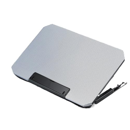 Refroidisseur PC Portable Laptop Cooling Pad Refroidisseur d'ordinateur Portable pour Ordinateur Portable de Jeu de 13 à 17 Pouces, Coussin de Refroidissement en Alliage d'aluminium(Silver-Q100)