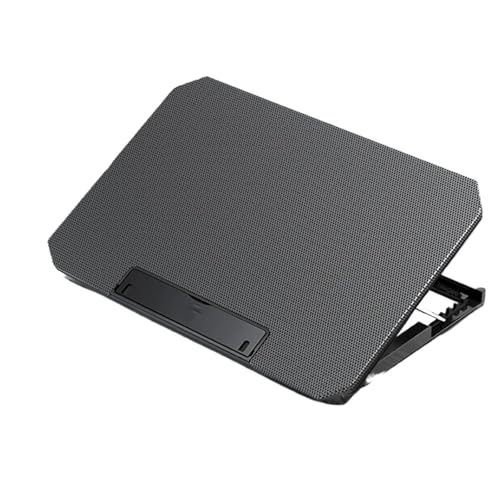 Refroidisseur PC Portable Laptop Cooling Pad Refroidisseur d'ordinateur Portable pour Ordinateur Portable de Jeu de 13 à 17 Pouces, Coussin de Refroidissement en Alliage d'aluminium(Black-Q100)