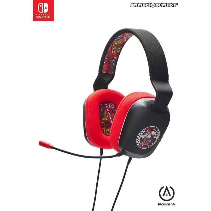 Casque stereo filaire - POWER A - Nintendo Switch - Mario Kart