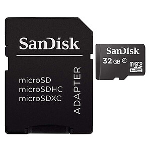SanDisk Carte memoire microSDHC 32 Go Adaptateur SD
