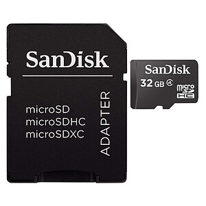 SanDisk Carte memoire microSDHC 32 Go Adaptateur SD