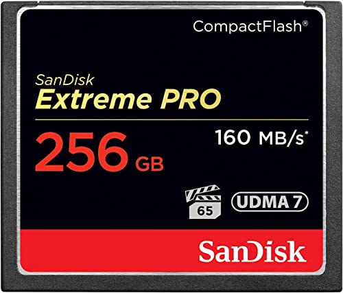 SanDisk Extreme Pro 256 GB 160 MB s CompactFlash Memory Card Black Gold Red SDCFXPS 256G X46
