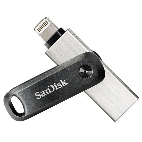 SanDisk iXpand Go 128 Go Cle USB double connectique pour sauvegarde iPhone et iPad
