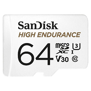 SanDisk High Endurance microSDXC UHS I U3 V30 64 Go Adaptateur SD

