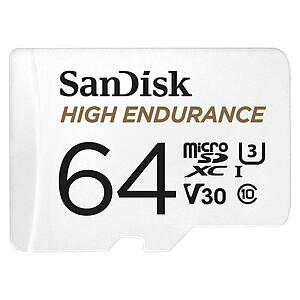 SanDisk High Endurance microSDXC UHS I U3 V30 64 Go Adaptateur SD