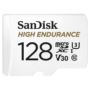 SanDisk High Endurance microSDXC UHS I U3 V30 128 Go Adaptateur SD
