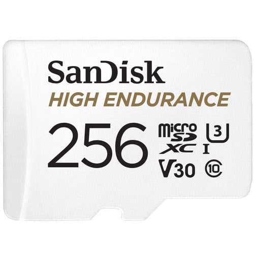 SanDisk High Endurance microSDXC UHS I U3 V30 256 Go Adaptateur SD
