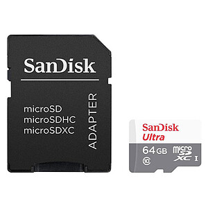 SanDisk Ultra microSDXC 64 Go adaptateur SD

