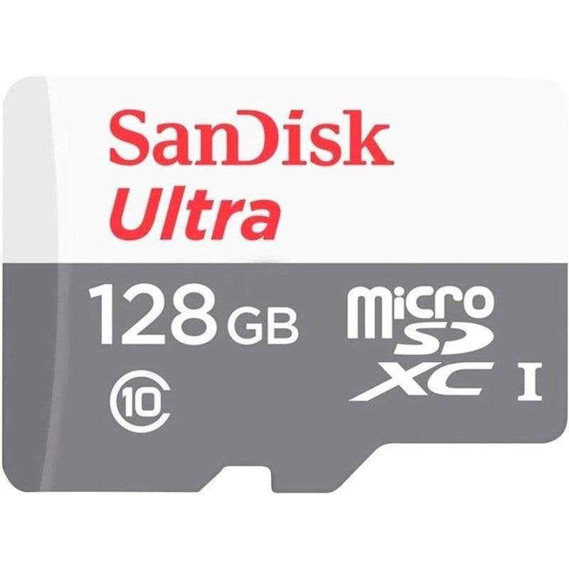 Sandisk Carte MicroSDXC Sandisk Ultra 128GB UHS-I U1 Classe 10 Grey White