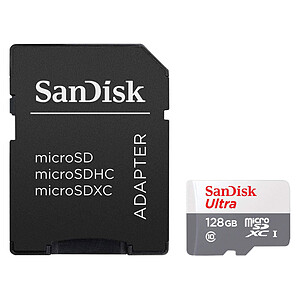 SanDisk Ultra microSDXC 128 Go adaptateur SD