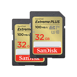 SanDisk Extreme PLUS SDHC UHS I 32 Go x2
