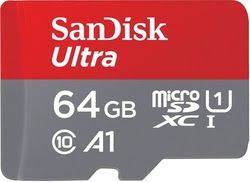 SanDisk Ultra microSD UHS I U1 64 Go 140 Mo s Adaptateur SD SDSQUAB 064G GN6IA
