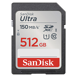 SanDisk Ultra SDXC UHS I U1 512 Go 150 Mo s