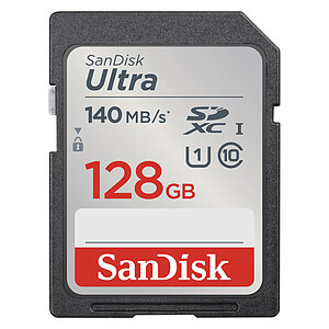 SanDisk Ultra SDXC UHS-I U1 128 Go 140 Mo s
