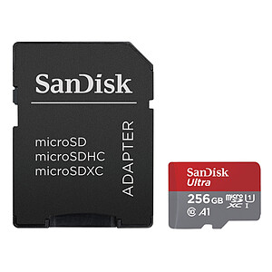 SanDisk Ultra Chromebook microSD UHS I U1 256 Go Adaptateur SD
