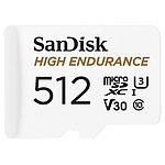 SanDisk High Endurance microSDXC UHS I U3 V30 512 Go Adaptateur SD