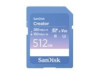 Sandisk Creator - carte memoire flash - 512 Go - SDXC UHS-II