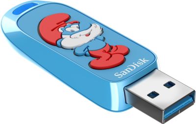 Cle USB SANDISK 128Go 3 2 Edition Grand Schtroumpf
