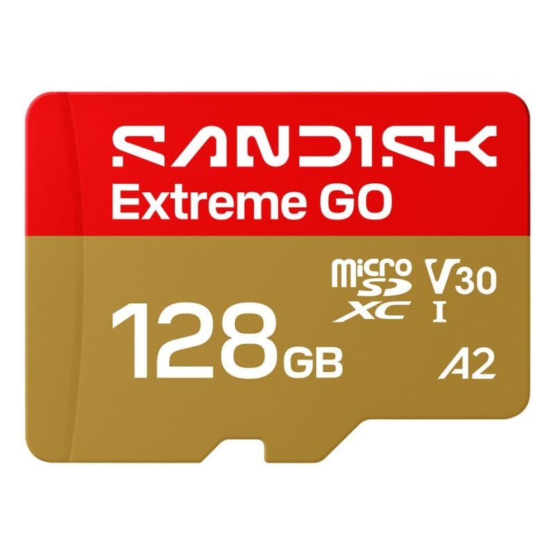 Sandisk Carte mémoire SanDisk Extreme GO 128GB microSDXC UHS-I 240MB s résistante