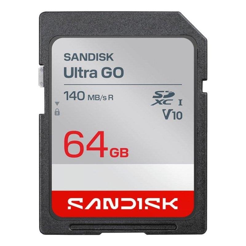 Sandisk Carte mémoire Sandisk Ultra GO 64GB SDXC UHS-I 140MB s Class 10 V10