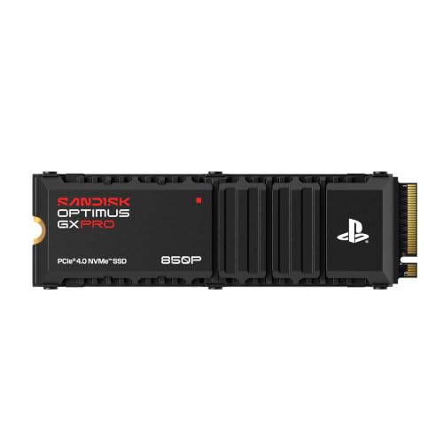 SanDisk Optimus GX Pro 850P SSD M.2 NVMe 8 to (Extension de Stockage sous Licence Officielle pour Consoles PS5, Jusqu’à 7300 Mo s, PCIe Gen 4.0) avec dissipateur Thermique
