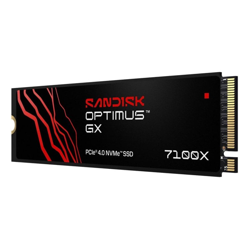 Sandisk Disque Dur SanDisk Optimus GX 7100X 2 To M.2 NVMe 7250 Mo s Gaming