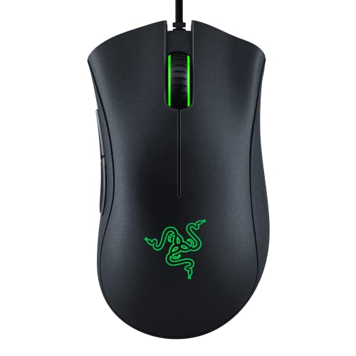 Razer DeathAdder Essential Souris de Gaming avec capteur Optique 6400 DPI 5 Boutons programmables Interrupteur mécanique Poignées latérales caoutchoutées Noir Classique