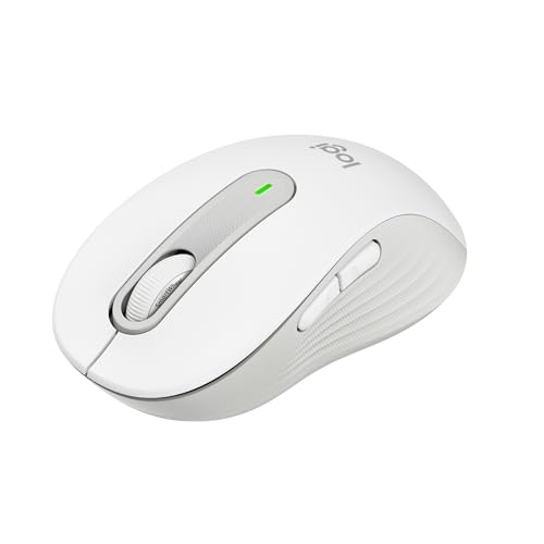 Logitech Signature M650 L Souris Sans Fil Grande Taille, Pour Mains Larges, Clics Silencieux, Boutons de Côtés Programmables, Bluetooth, Multi appareils compatible - Blanc