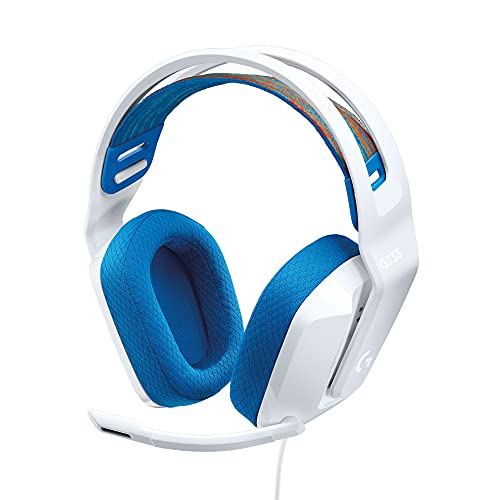 Logitech G G335 Casque Gamer Filaire, avec Micro, Prise Audio 3,5 mm, Ecouteurs Mousse à Mémoire de Forme, Léger, Compatible avec PC, PlayStation, Xbox, Nintendo Switch Switch 2 - Blanc