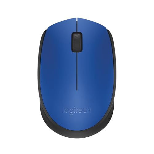 Logitech M171 Souris Sans Fil pour PC, Mac, Ordinateur portable, 2,4 GHz avec Mini-récepteur USB, Suivi Optique, Autonomie de Piles de 12 mois, Ambidextre - Bleue