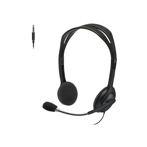 'Logitech H111 – Casque avec Microphone (3.5 mm (1 8), PC Jeux, supraaural, 20 – 20000 Hz, Binaural, Bandeau)