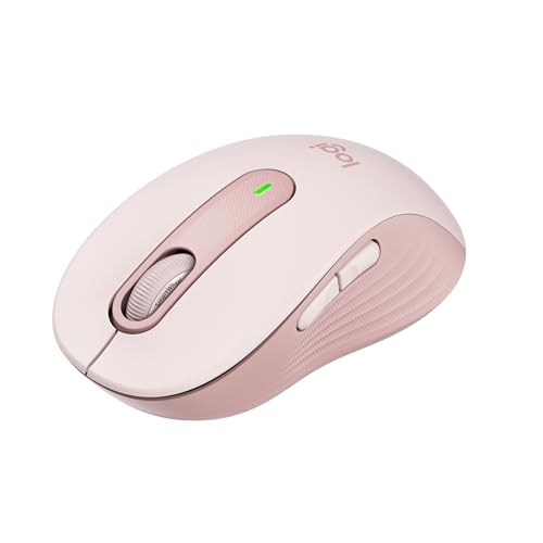 Logitech Signature M650 Souris sans Fil - pour Mains de Petites et Moyennes Tailles, Pile 2 ans, Clic Silencieux, Boutons côtés Programmables, Bluetooth, Multi-Appareils - Rose